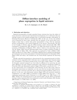 Diffuse-interface modeling of phase segregation in liquid mixtures