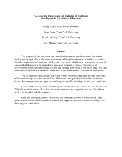 Assessing the Importance and Inclusion of Emotional Intelligence in
