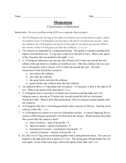 3 - Conservation of Momentum