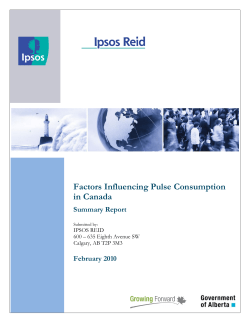 Factors Influencing Pulse Consumption in Canada