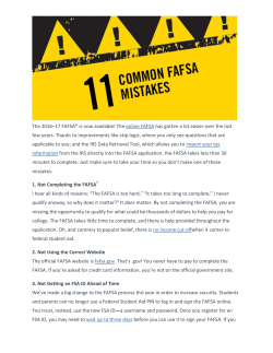 The 2016&ndash;17 FAFSA&reg; is now available! The
