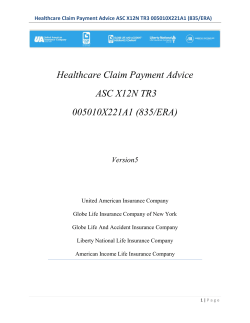 Healthcare Claim Payment Advice ASC X12N TR3 005010X221A1