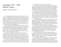 Cambodia 1975 &ndash; 1982 Michel Vickery