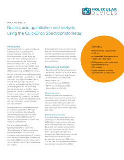 Nucleic acid quantitation and analysis using the QuickDrop