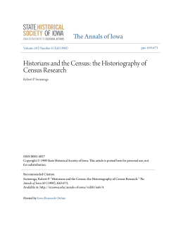 Historians and the Census: the Historiography of Census Research