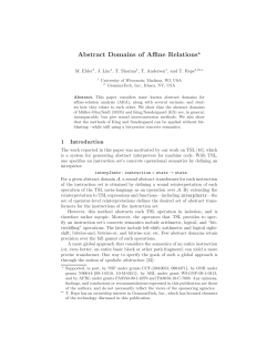 Abstract Domains of Affine Relations