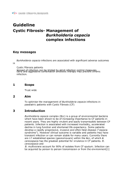 Burkholderia cepacia complex infections