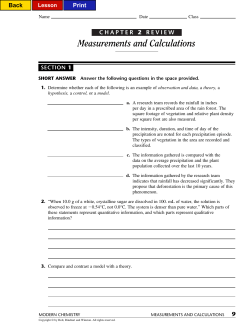 2 Measurements and Calculations