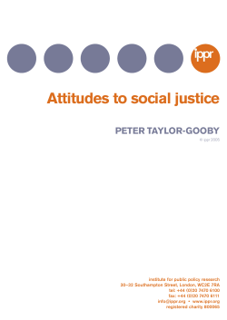 Attitudes to social justice