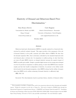 Elasticity of Demand and Behaviour