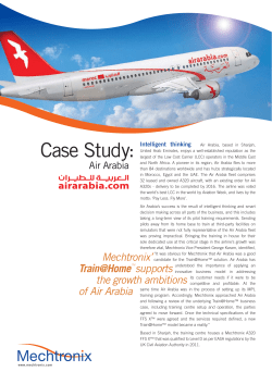 Mechtronix` Train@Home supports the growth ambitions of Air Arabia