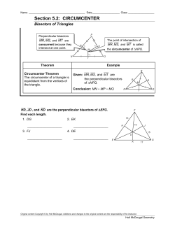 Section 5.2: CIRCUMCENTER
