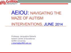 navigating the maze of autism interventions. june 2014