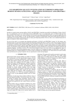 PAN SHARPENING QUALITY INVESTIGATION OF TURKISH IN