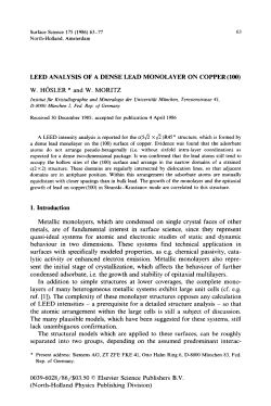 LEED analysis of a dense lead monolayer on cooper(100)