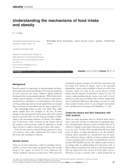 Understanding the mechanisms of food intake and obesity