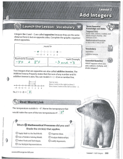 10-7 add integers notes key