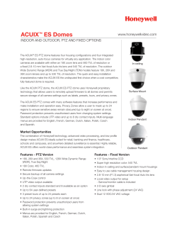 l/acuixesd/d - Honeywell Video Systems