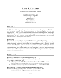 PhD Candidate, Organizational Behavior