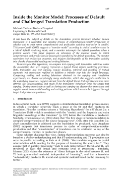 Inside the monitor model: processes of default and challenged