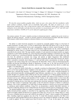 Electric Field Effect in Atomically Thin Carbon Films