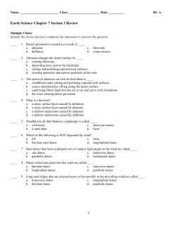 Earth Science Chapter 7 Section 3 Review