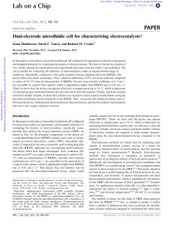 Dual-Electrode Microfluidic Cell for Characterizing Electrocatalysts