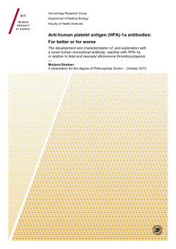 Anti-human platelet antigen (HPA)-1a antibodies: For better or for