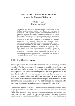 John Locke`s Contemporaries` Reaction against the