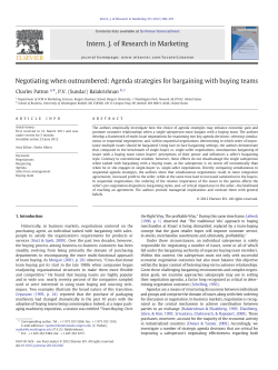 IJRM 2012 Negotiatin.. - University of Washington