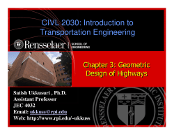 CIVL 2030: Introduction to Transportation Engineering CIVL 2030