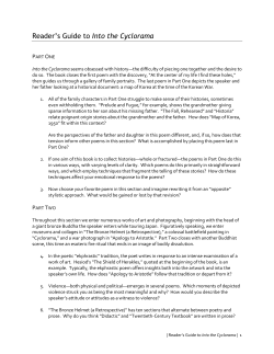 Reader`s Guide to Into the Cyclorama