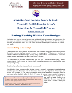 On the Track to Better Health - AgriLife Extension County Offices