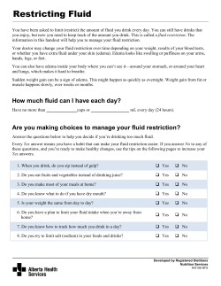 Restricting Fluid - Alberta Health Services