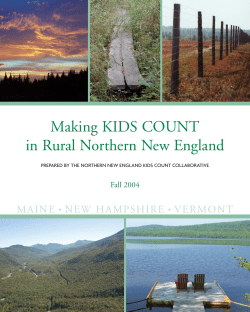 Making KIDS COUNT in Rural Northern New England