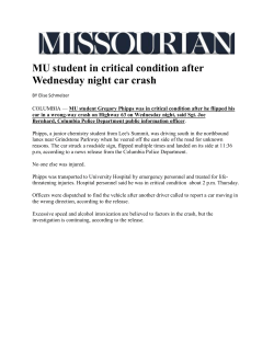MU student in critical condition after Wednesday night car crash
