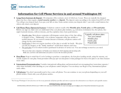 Information for Cell Phone Services in and around
