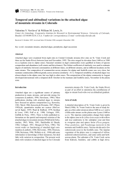 Temporal and altitudinal variations in the attached algae of