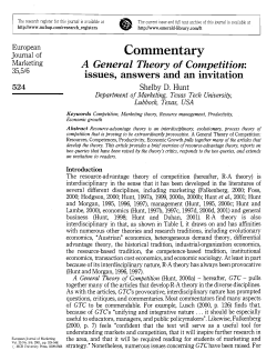 A General Theory of Competition