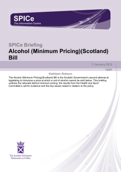 (Minimum Pricing) (Scotland) Bill