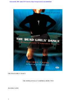 the dead girls` dance the morganville
