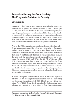 Education During the Great Society