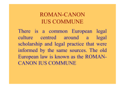 roman legal tradition