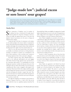 Judge-made law - Macdonald