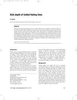 Sink depth of trolled fishing lines