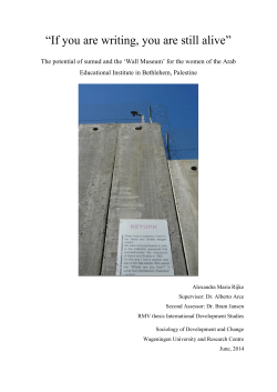 If you are writing, you are still alive - Wageningen UR E