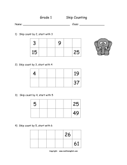 Grade 1 Skip Counting