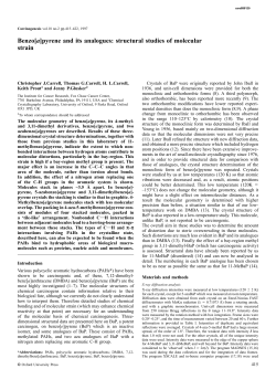 Benzo[a]pyrene and its analogues: structural studies of molecular