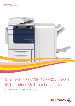DocuCentre-V C7780 / C6680 / C5580 Digital Colour Multifunction