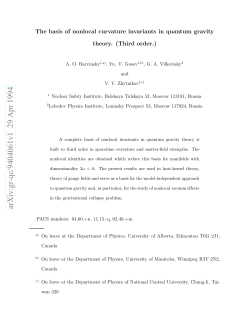 The basis of nonlocal curvature invariants in quantum gravity theory